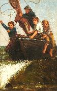 James Charles Bringing the boat ashore USA oil painting artist